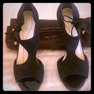 Kate Spade , 2 in black suede heels
